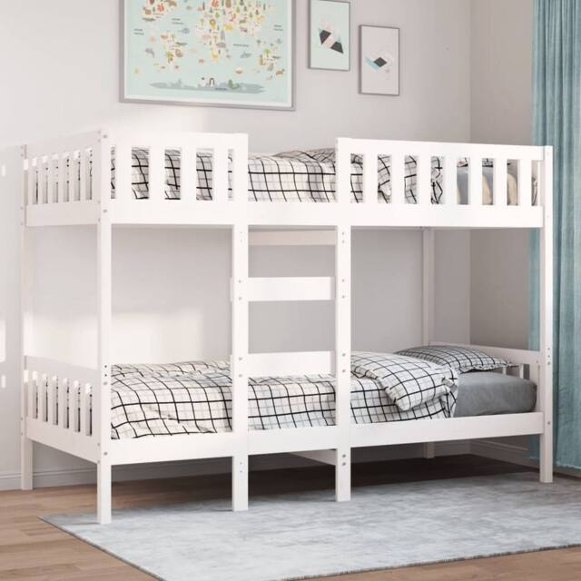 Berkfield Home Stable Bunk Bed White 90x190 cm Solid Wood Pine - image 1