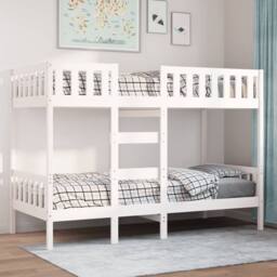 Berkfield Home Stable Bunk Bed White 90x190 cm Solid Wood Pine - thumbnail 1
