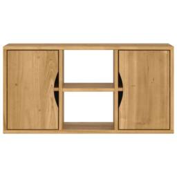 Berkfield Home TV Cabinet ODDA 79x24x40 cm Solid Wood Pine in Brown - Size: 79 x 24 x 40 cm - thumbnail 6