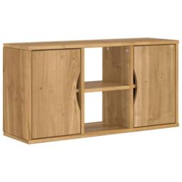 Berkfield Home TV Cabinet ODDA 79x24x40 cm Solid Wood Pine in Brown - Size: 79 x 24 x 40 cm - thumbnail 1