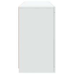 Berkfield Home Sideboard with LED Lights White 123x37x67 cm - Size: 123 x 37 x 67 cm - thumbnail 7