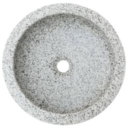 Berkfield Home Countertop Basin Grey Round Œ¶41x14 cm Ceramic - Size: 41x14 cm - thumbnail 4