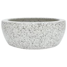 Berkfield Home Countertop Basin Grey Round Œ¶41x14 cm Ceramic - Size: 41x14 cm - thumbnail 2