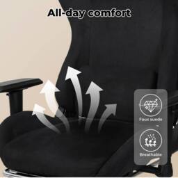 VOGREX Black 165 Recline Ergonomic Executive Chair Pocket Spring Seat - thumbnail 3