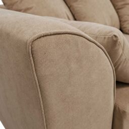 Furnishings For Less UK Fern Beige Chenille Fabric Chenille 3 Seater Sofa Scatter Back Curved Arm - thumbnail 2