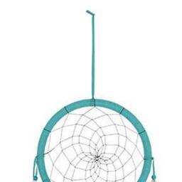 Something Different Peacock Feather Dream Catcher in Turquoise - thumbnail 2