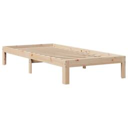 Berkfield Home Beautiful Bed Frame with Headboard without Mattress 90x200 cm in Natural - thumbnail 7