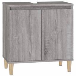 Berkfield Home Sink Cabinet Grey Sonoma 58x33x60 cm Engineered Wood - Size: 58 x 33 x 60 cm - thumbnail 3