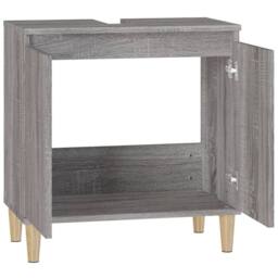 Berkfield Home Sink Cabinet Grey Sonoma 58x33x60 cm Engineered Wood - Size: 58 x 33 x 60 cm - thumbnail 7