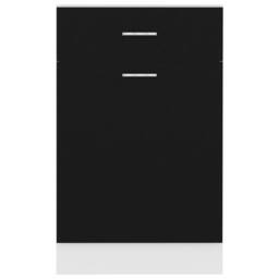 Berkfield Home Durable Drawer Bottom Cabinet Black 50x46x81.5 cm Engineered Wood - thumbnail 7