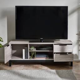 Cheshire Premium Lomond TV Unit in Grey Oak in Light Grey - thumbnail 4