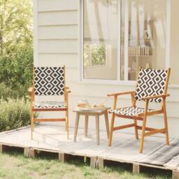 Berkfield Home Attractive Garden Chairs 2 pcs Solid Acacia Wood in Brown - thumbnail 2