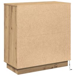 Berkfield Home Sideboard with LED Artisan Oak 71x34, 5x75 cm Engineered Wood in Brown - thumbnail 9