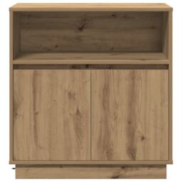 Berkfield Home Sideboard with LED Artisan Oak 71x34, 5x75 cm Engineered Wood in Brown - thumbnail 7