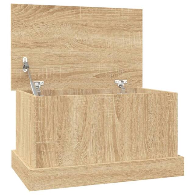 Berkfield Home Storage Box Sonoma Oak 50x30x28 cm Engineered Wood in Light Tan - Size: 50 x 30 x 28 cm - image 1