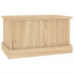 Berkfield Home Storage Box Sonoma Oak 50x30x28 cm Engineered Wood in Light Tan - Size: 50 x 30 x 28 cm - thumbnail 5