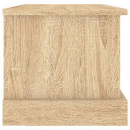 Berkfield Home Storage Box Sonoma Oak 50x30x28 cm Engineered Wood in Light Tan - Size: 50 x 30 x 28 cm - thumbnail 7
