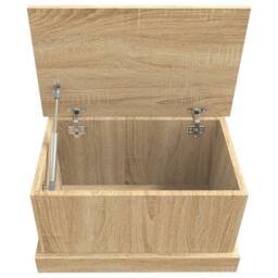 Berkfield Home Storage Box Sonoma Oak 50x30x28 cm Engineered Wood in Light Tan - Size: 50 x 30 x 28 cm - thumbnail 8