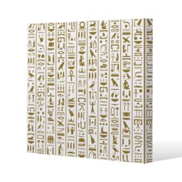 Benjamin Tate Design Acient Egyptian Heiroglyphs (Canvas Print) / 61 x 61 x 4cm in Natural - Size: 61 x 61 x 4 cm - thumbnail 1