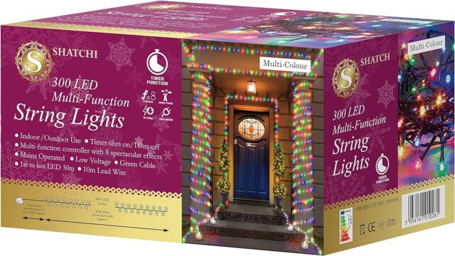 Shatchi 300LEDs Multifunction Timer String Fairy Lights 30M Indoor/Outdoor Decorations - image 1
