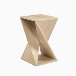 FurnitureboxUK Ararat Square Light Oak Wood Side Table in Light Brown - thumbnail 2