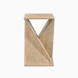 FurnitureboxUK Ararat Square Light Oak Wood Side Table in Light Brown - thumbnail 4