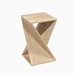 FurnitureboxUK Ararat Square Light Oak Wood Side Table in Light Brown - thumbnail 6