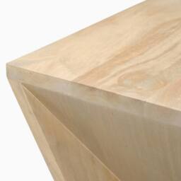 FurnitureboxUK Ararat Square Light Oak Wood Side Table in Light Brown - thumbnail 8