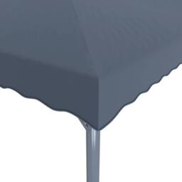 Berkfield Home Gazebo with LED String Lights 300x300 cm Anthracite Aluminium in Dark Grey - thumbnail 5