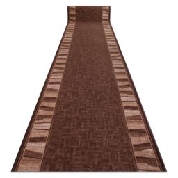 RugsX Anti-Slip Linea Runner in Brown - Size: 100 cm x 490 cm - thumbnail 1