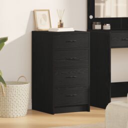 Berkfield Home Sideboard Black Oak 40x41x75 cm Engineered Wood - Size: 40 x 41 x 75 cm - thumbnail 1
