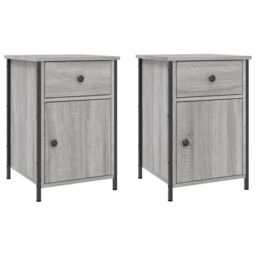 Berkfield Home Bedside Cabinets 2 pcs Grey Sonoma 40x42x60 cm Engineered Wood - Size: 40 x 42 x 60 cm - thumbnail 2