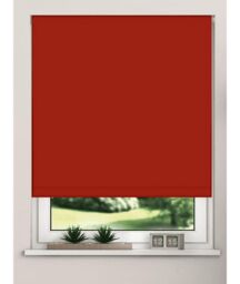 New Edge Blinds Thermal Blackout Roller Blinds 175cm Drop x Width 75cm Red - Size: 90 cm width x 175 cm drop - thumbnail 1