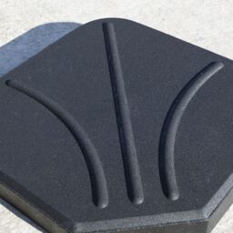 Rowlinsons Overhang Parasol Base Weights (Pack of 2) - L6 x W47 x H47 cm in Black - thumbnail 3