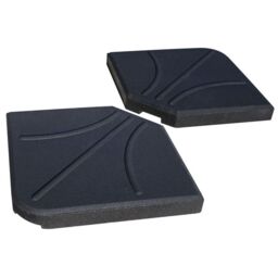 Rowlinsons Overhang Parasol Base Weights (Pack of 2) - L6 x W47 x H47 cm in Black - thumbnail 1