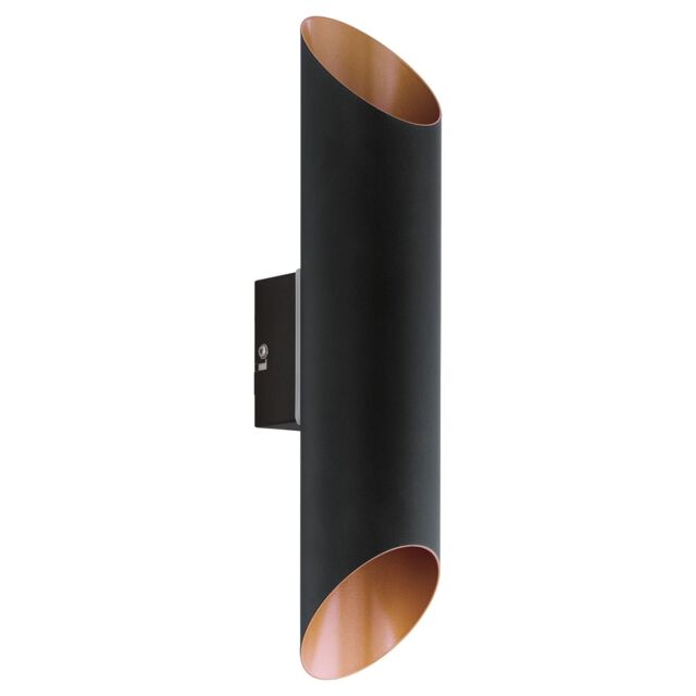 Loops IP44 Outdoor Wall Light Black & Copper Modern Up Down Lamp 3.7W Built in LED - image 1