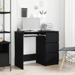Berkfield Home Durable Desk Black Oak 90x45x76 cm Engineered Wood - Size: 90 x 45 x 76 cm - thumbnail 2
