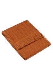 Yard Abel Fringed Waffle Textured Throw in Brown - Size: 130 cm x 180 cm - thumbnail 2