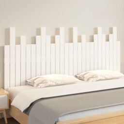Berkfield Home Wall Headboard White 166x3x80 cm Solid Wood Pine - Size: 166 x 3 x 80 cm - thumbnail 3