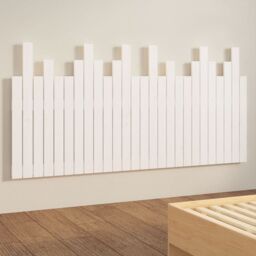 Berkfield Home Wall Headboard White 166x3x80 cm Solid Wood Pine - Size: 166 x 3 x 80 cm - thumbnail 4