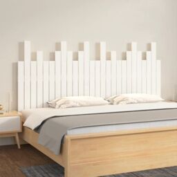 Berkfield Home Wall Headboard White 166x3x80 cm Solid Wood Pine - Size: 166 x 3 x 80 cm - thumbnail 1