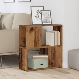 Berkfield Home Decorative Book Cabinet Old Wood 60x24x63 cm Engineered Wood in Brown - Size: 60 x 24 x 63 cm - thumbnail 1