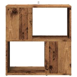 Berkfield Home Decorative Book Cabinet Old Wood 60x24x63 cm Engineered Wood in Brown - Size: 60 x 24 x 63 cm - thumbnail 4