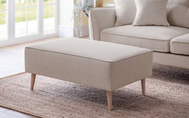 The Great Sofa Company Ailis Footstool Faro Beige - image 1
