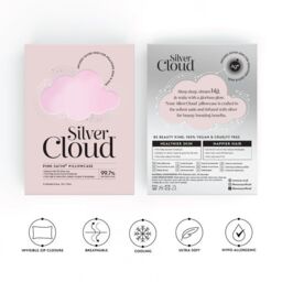 Silver Cloud Women's Silver Ion Infused Satin Pillowcase Pink- Twinpack in Baby Pink - thumbnail 2