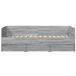 Berkfield Home Daybed with Drawers without Mattress Grey Sonoma 100x200 cm - thumbnail 4