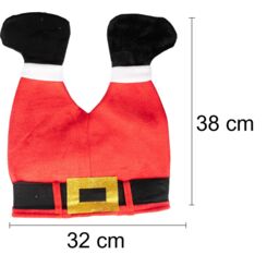Shatchi Santa's Legs Hat Playful Christmas Hat for Adding Fun to Your Holiday Look in Red - thumbnail 4