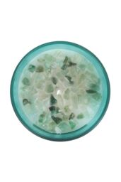 KDMD Heart Chakra Mint Crystal Chip Candle in Teal - thumbnail 2
