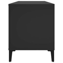 Berkfield Home Record Cabinet Black 100x38x48 cm Engineered Wood - Size: 100 x 38 x 48 cm - thumbnail 6