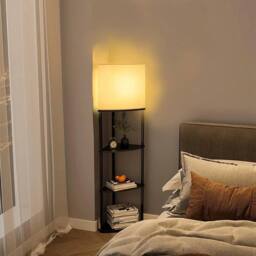 Kelvenix Corner Floor Lamp with Shelves in Black - thumbnail 3